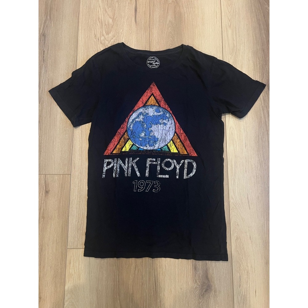 Pink Floyd 1973 Graphic Band T-Shirt Project Karma Black Men's XS Vintage Style